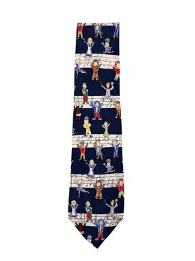 Save The Children Mens Silk Tie Music of the World Novelty Music Teacher Gift